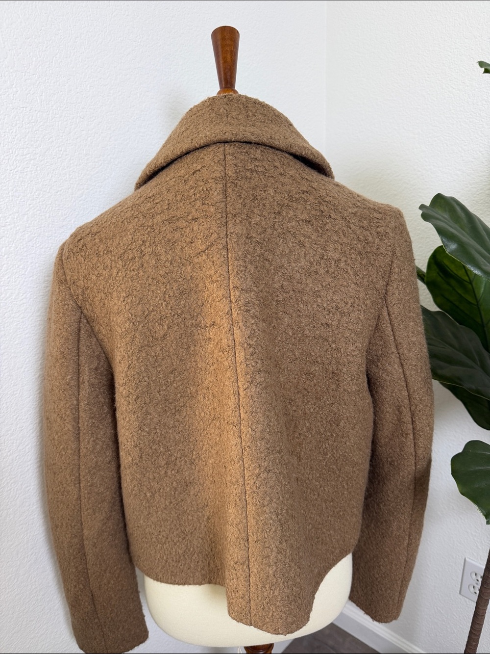 NWT OAK + FORT BOUCLE WOOL BLEND COLLARED JACKET - Picture 8 of 10